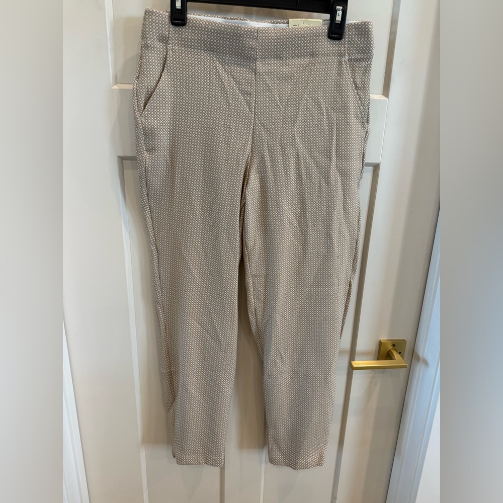 Max Studio Cream Patterned Pants NWT - image 1